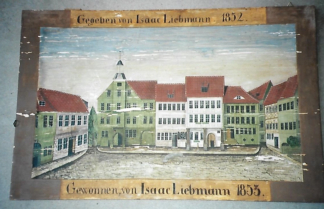 Isaac Liebmann als Stifter des Bildes und Gewinner des Schützenfestes 1853 (Original – Sammlung Museum Bertholdsburg Schleusingen)