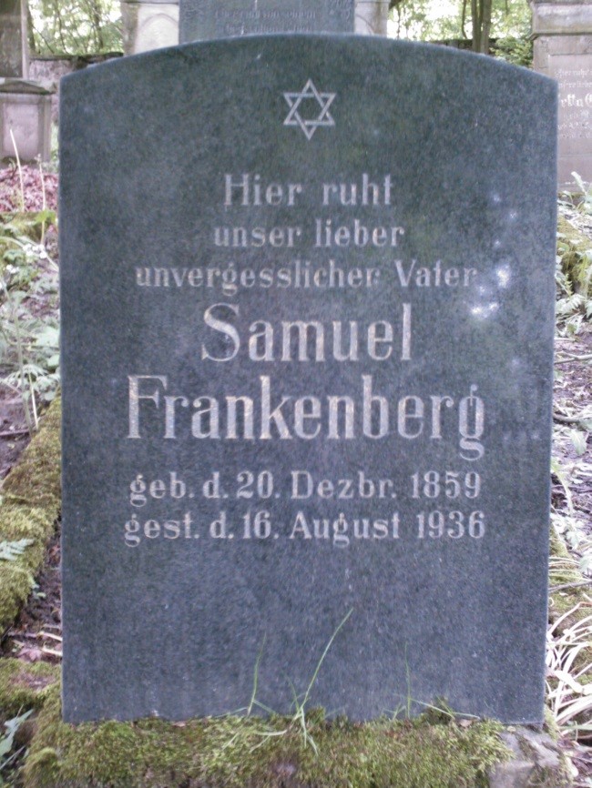Grabstein Samuel Frankenberg (Sammlung: Kerstin Möhring)